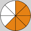 circle five eighths orange small circle five eighths orange small