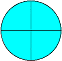 circle four fourths blue circle four fourths blue