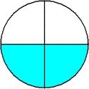circle two fourths blue circle two fourths blue