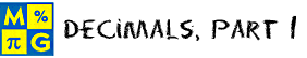 Decimals Part 1