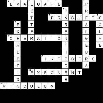 Pre-Algebra Puzzle Solutions