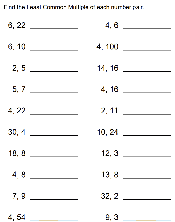 Create Factors and Multiples Worksheets
