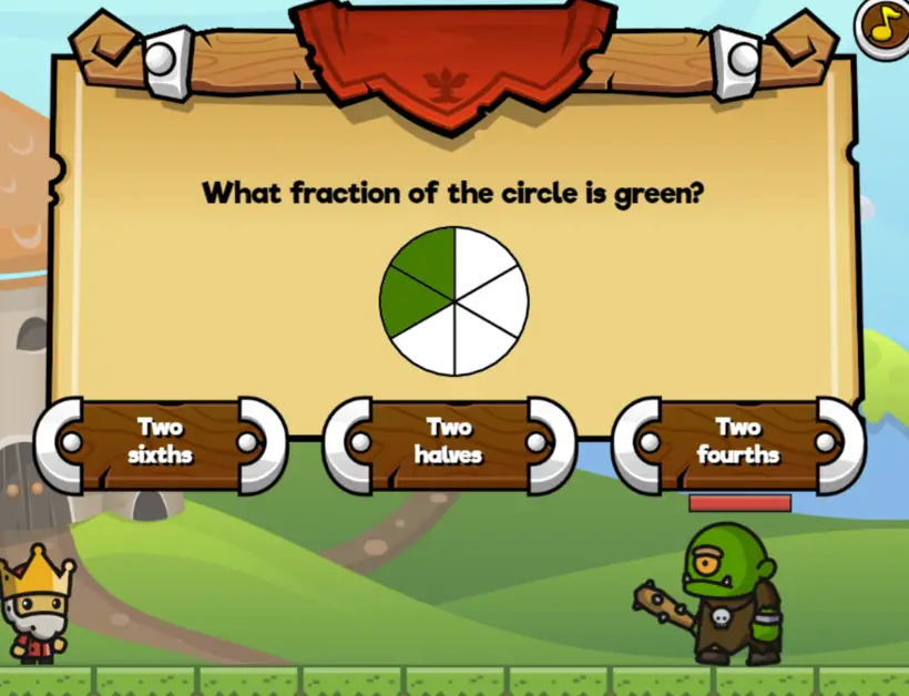 Kid Heroes Fraction Game