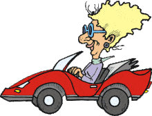 Lady Driving Fast Car
