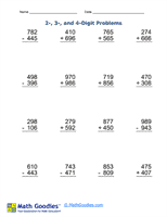 3-Digit Addition and Subtraction Worksheet