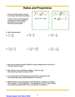 Algebraic Ratios and Proportions Worksheet