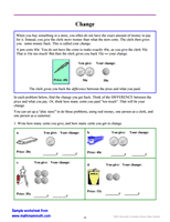 Canadian Money Worksheets