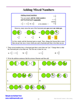 Adding Mixed Numbers Worksheet