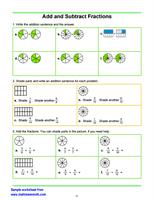 Fraction Operations Worksheets