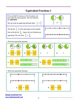 Equivalent Fractions Worksheet