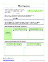 Multiplication and Division Bar Models Worksheet