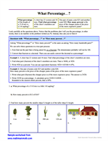 What Percentage? Worksheet