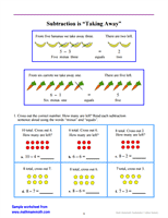 Subtraction is "Taking Away" Worksheet