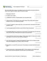 Percent Applications Worksheet #1