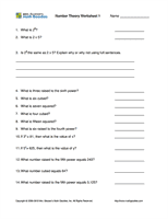 Our Number Theory Curriculum Worksheet
