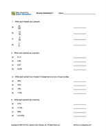 Introducing Percentages Worksheet #1
