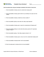 Probability Theory Worksheet #1