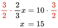 2/3x = 10 Solved