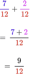 7/12 and 2/12 sum.