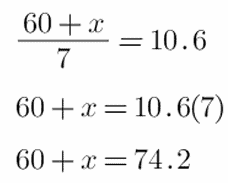 60 + x =