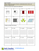 Grade 2 Fractions Worksheet