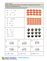 Division Concepts Worksheet