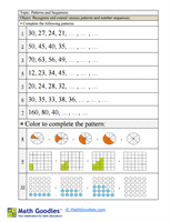 Grade 3 Pattern Worksheet