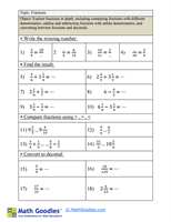 Grade 4 fractions Worksheet